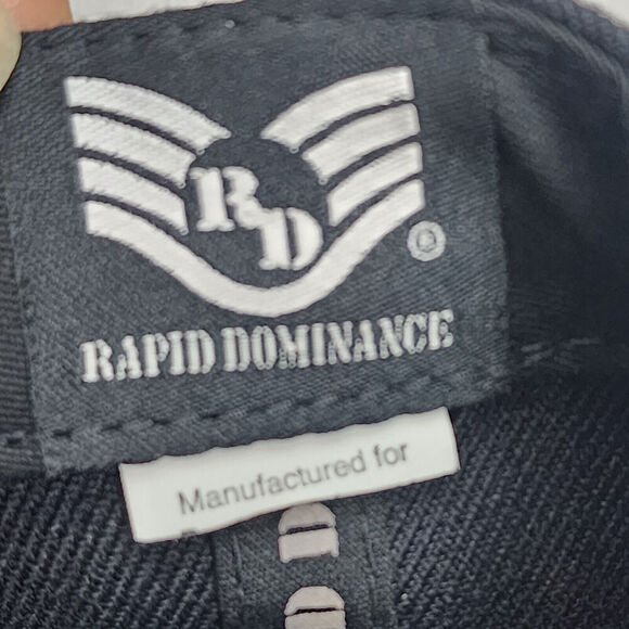 Rapid Dominance Fire Fighter FD Black Raised Embroidered Logo Hook n Loop Hat - Picture 5 of 5